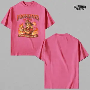 Wildland Fire Crew T-Shirt, Vintage Firefighter Graphic Tee, Fire Rescue Back Print Shirt, Soft Cotton Blend Shirt, Bold Firefighter Apparel for Men & Women, Fun Fire Rescue Gift