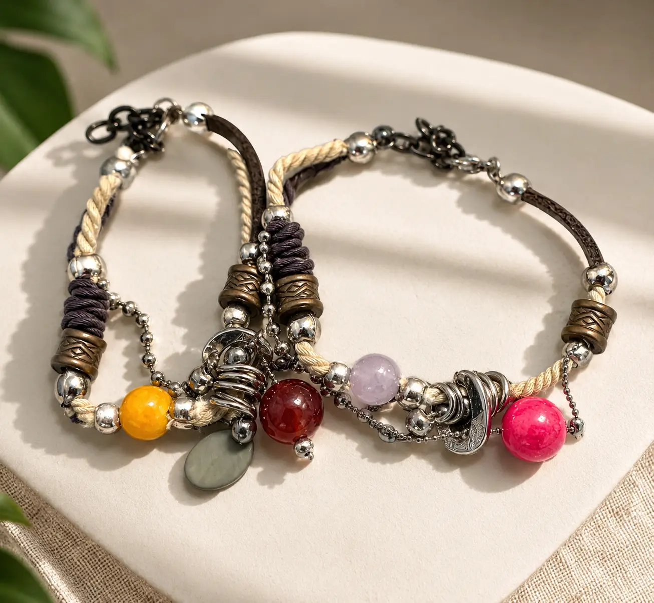 Phaila collection Vintage Multicolor Charm Bracelet