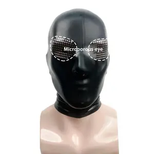 Latex hood  cosplay Cap Costume Accessory fetisch seamless 0.4mm chlorined club wear
