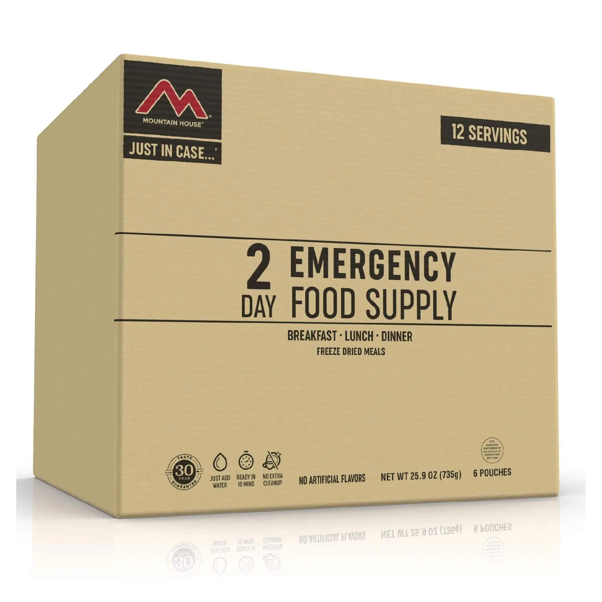 Mountain House's Just in Case | 2-Day Emergency Food Supply