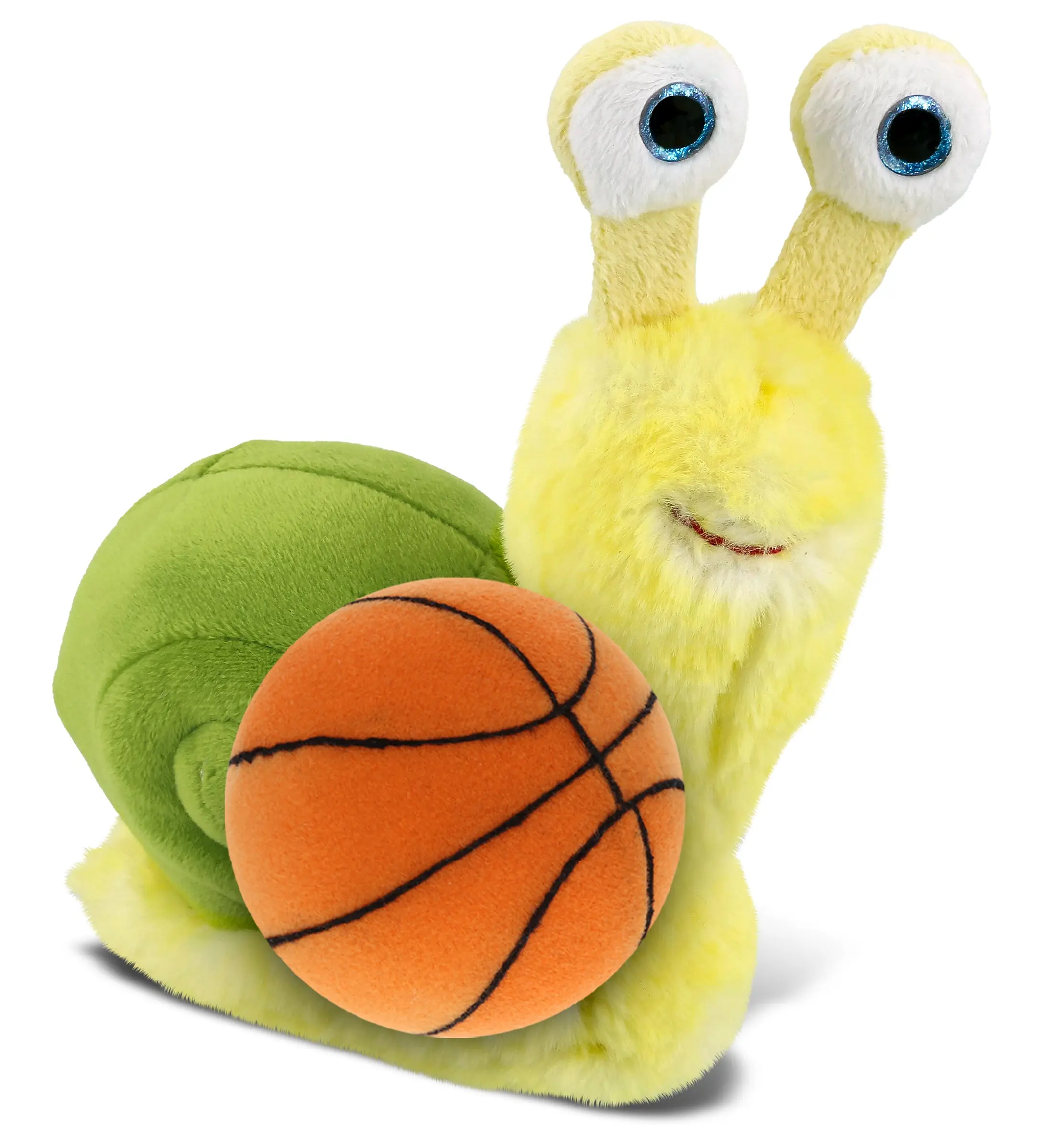 DOLLIBU Plush Basketball Snail Toy - 5.5" Super-Soft Fluffy Toddler-Safe Stuffed Item, Plush Texture, for Toys & Hobbies, Fluffy Stuffed Toys, Toddler-Safe Stuffed Toys