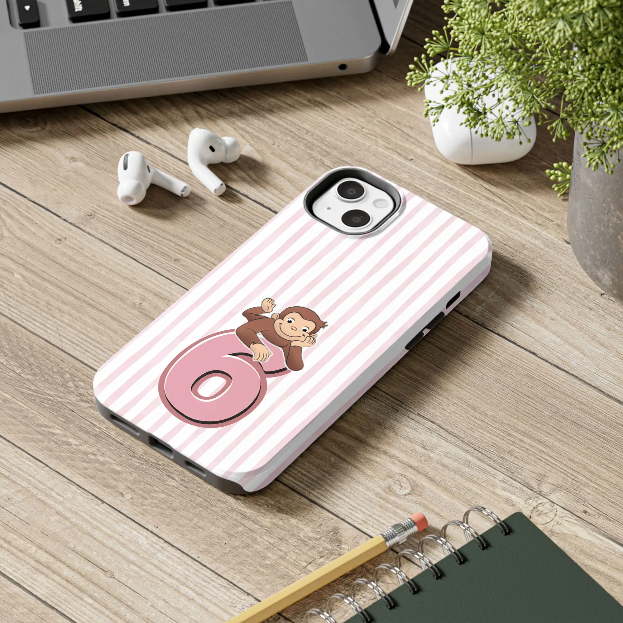 Cute Matching 67 Curious George Phone Case for iPhone 17 16 15 14 13 12 11