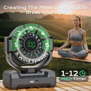 24000mAh Camping Fan, Portable Rechargeable Fan, Battery Powered Fan with LED Lantern & 120° Oscillation, Battery Operated Ventiladores for Travel, Tent, Fishing, Jobsite, Outdoor, Gifts for Men Dad