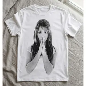 Vintage Pop Icon Graphic Tee Aesthetic Y2K Shirt | Retro Celebrity Style T-Shirt | Minimal Black White Portrait Tee | 90s 2000s Fashion Outfit | Streetwear Trend | Gift for Pop Culture Lovers