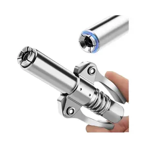 Leaking-proof Grease Tools Coupler, 12000PSI High Pressure Lubricating Oil Nozzle Accessory Compatible with 0.32 Cm Npt Lubricating Oil Nozzle Manual Electric