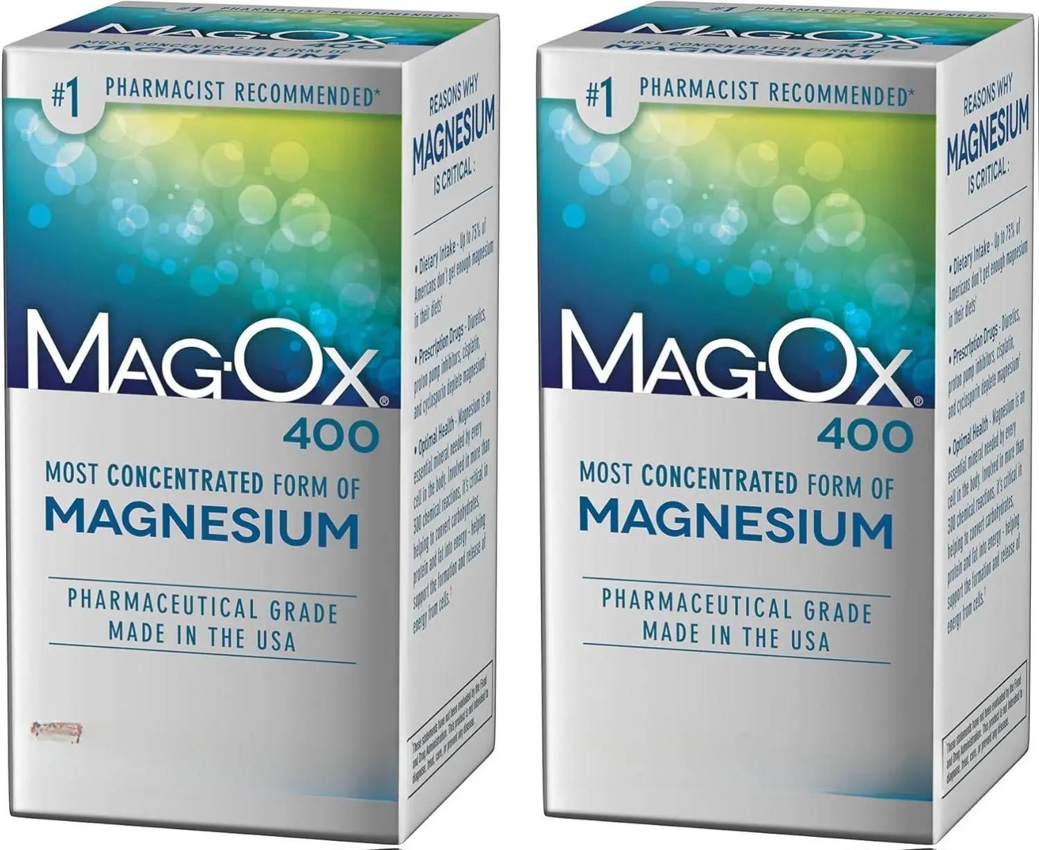 Mag-Ox 400 Magnesium Supplement Pharmaceutical Grade Magnesium Oxide ...