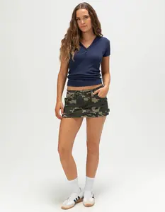 RSQ Womens Low Rise Camo Mini Skort
