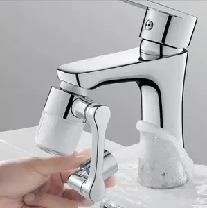 POLARIS Faucet Aerator Extender 1080° Rotating – 2-Mode Splash-Free Micron Water Filter, Fits 95% of Kitchen Bathroom Faucets, All-Angle Swivel