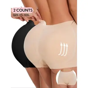 Women's Detachable Pads Shapewear Boyshorts, Breathable Comfortable Shaper for Daily Wear,  Butt Lifter for Women, Panties
