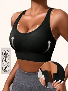 Women's Wireless Sports Bra, Yoga Specific, Cross Design, Sweatproof Running and Gym Top, Comfortable and Breathable, Criss Cross Bra, Strappy Workout Bra, Strappy Sports Bras