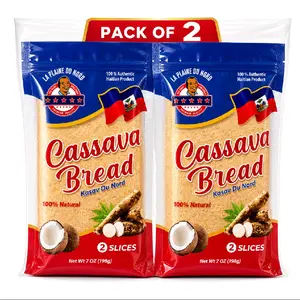 Cassava Bread Snack Cake (Okap gou Natifel) - 1 Pack with 2 Items, Ambient Snack Pastry