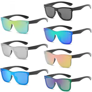 3-Pack Unisex Simple Style Square Frame Mirrored Lens Sunglasses for Outdoor Activities Cycling Running Fishing Fashionable Sun Protective Eyewear for Sports