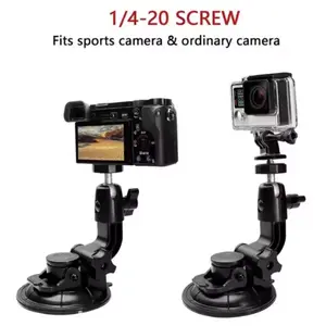 Universal Car Suction Cup Mount, Camera Windshield/Dashboard Holder, Compatible with GoPro & Most Action Cameras