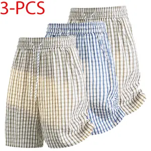 Summer plaid drawstring loose shorts, beach pants, sleepwear, lightweight quick-dry, casual trendy Japanese style, relaxed vibe, unisex, for vacations and everyday wear