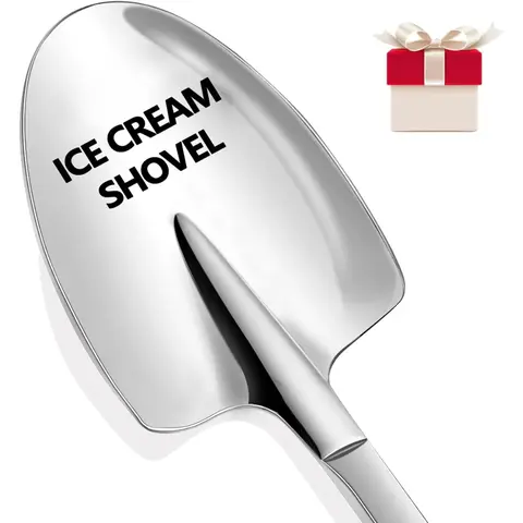 Gifts for Dad, Fathers Day Gifts from Daughter, Ice Cream Shovel for Christmas Gifts for Dad, Gifts for Men Funny Engraved Stainless Steel Spoon Shovel, Fathers Birthday Gifts Kitchen Utensil
