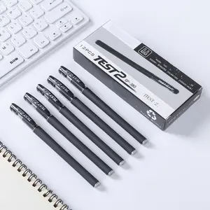 Needle 12-Pack Frosted Gel Pens 0.5mm Bullet Tip for Exams and Signatures, Water-Based Ink Perfect for School & Office