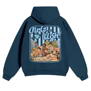 Dual-Gender Men's Hoodies, Unisex 90s Movie Quote "Girls...Ugh!" Funny Graphic Streetwear Tops, Casual T-Shirt-Inspired Design, Comfortable Fabric