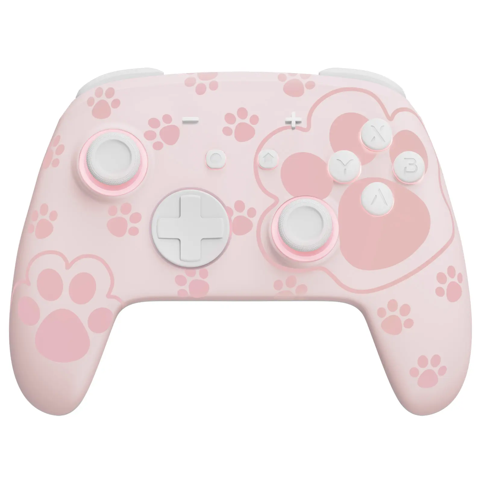 Wireless Ergonomic Nova Lite Game Controller - with Turbo, Vibration Adjustment, RGB Glow Effect, TURBO and Wake-Up - for Switch, Android, iOS, PC and Steam games with cable connection - white color