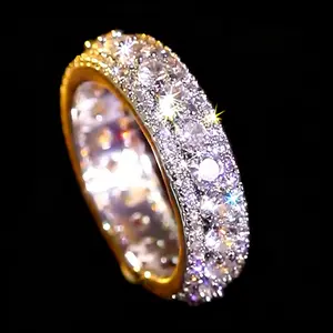 Trending CZ Ring Wedding Engagement Promise Bride Eternity Ring Anniversary Rings Elegant Bling Band Perfect for Everyday Casua Valentine Day Gift Women's jewelry Mother's Day Gift