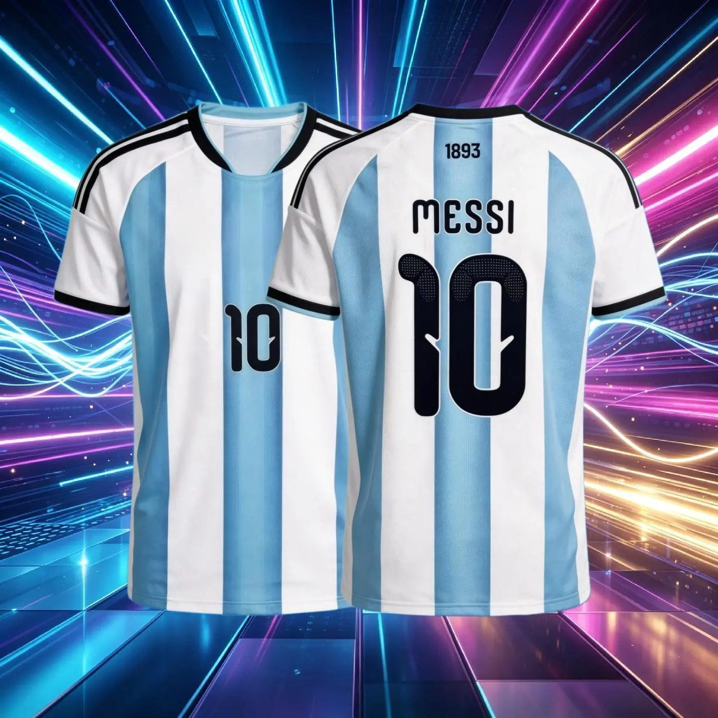 10# Messi 2026 Argentina Home Blue Short And Long Sleeve Soccer Jersey