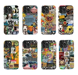 Sublime Band Phone Case, Lou Dog Collage Aesthetic Cover for Reggae Rock Fans, Shockproof Drop-Proof Lightweight Stylish Case Compatible with iPhone 17/16/15/14/13/12/11 Pro Max/Plus & Samsung Galaxy S23-S25