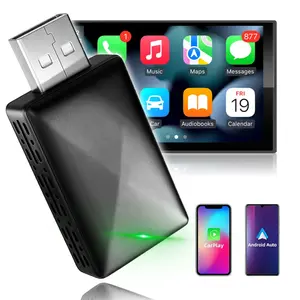 2 in 1 CarPlay Wireless CarPlay Adapter for iPhone/Android Auto,Fast Connection,No Delay,Hands-Free Calls,Wireless Adapter,Electronic Charger,CarPlay Adapter