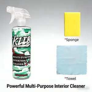 Multi-Purpose Car Interior Cleaner (250ML)-WithSponge& Towel for Easy Cleaning