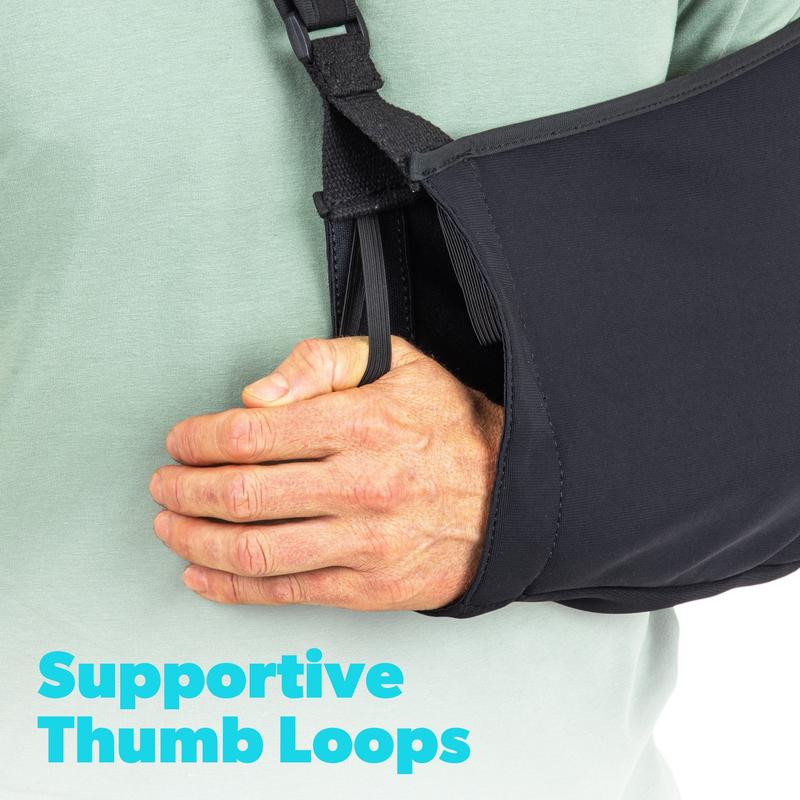 GoSports Arm Sling for Shoulder Injury, Elbow Injury, and Torn Rotator Cuff - Adjustable Shoulder Sling for Men & Women - Left & Right Arm Sling
