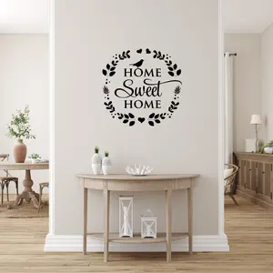 Decor - Home Sweet Home Removable Vinyl Wall Decal - Easy Peel and Stick Wall Art