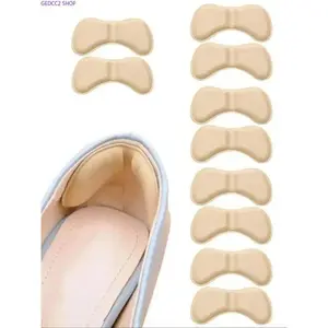 5 Pairs Anti Slip Heel Cushion Pads – Soft Heel Protectors for Shoes, Comfort Insole Stickers, Blister Prevention Shoe Inserts, Adhesive Heel Grips for Daily Walking & New Shoes