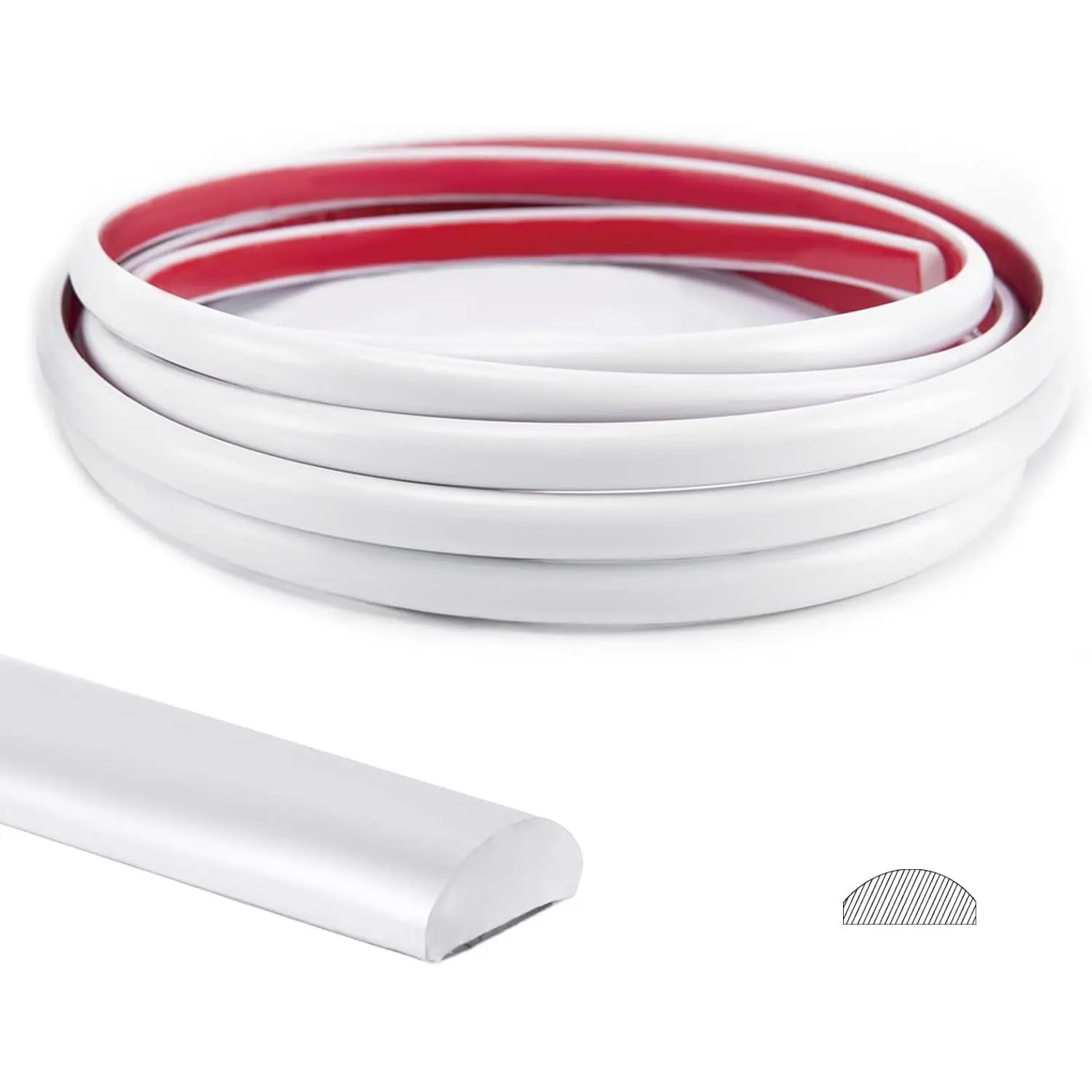 Art3d 7.6M Peel-and-Stick Kitchen Backsplash Tile Edge Trim - Flexible, Moisture-Proof, Weather-Resistant, Easy DIY Self-Adhesive Corner Decor Liner with Superior Adhesion, No Residue for DIY Projects, Waterproof