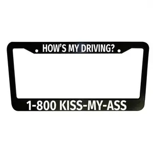 How is My Driving? Funny Black Plastic or Aluminum License Plate Frame Truck Car Van Décor Car Accessories New Car Gifts for Him Her