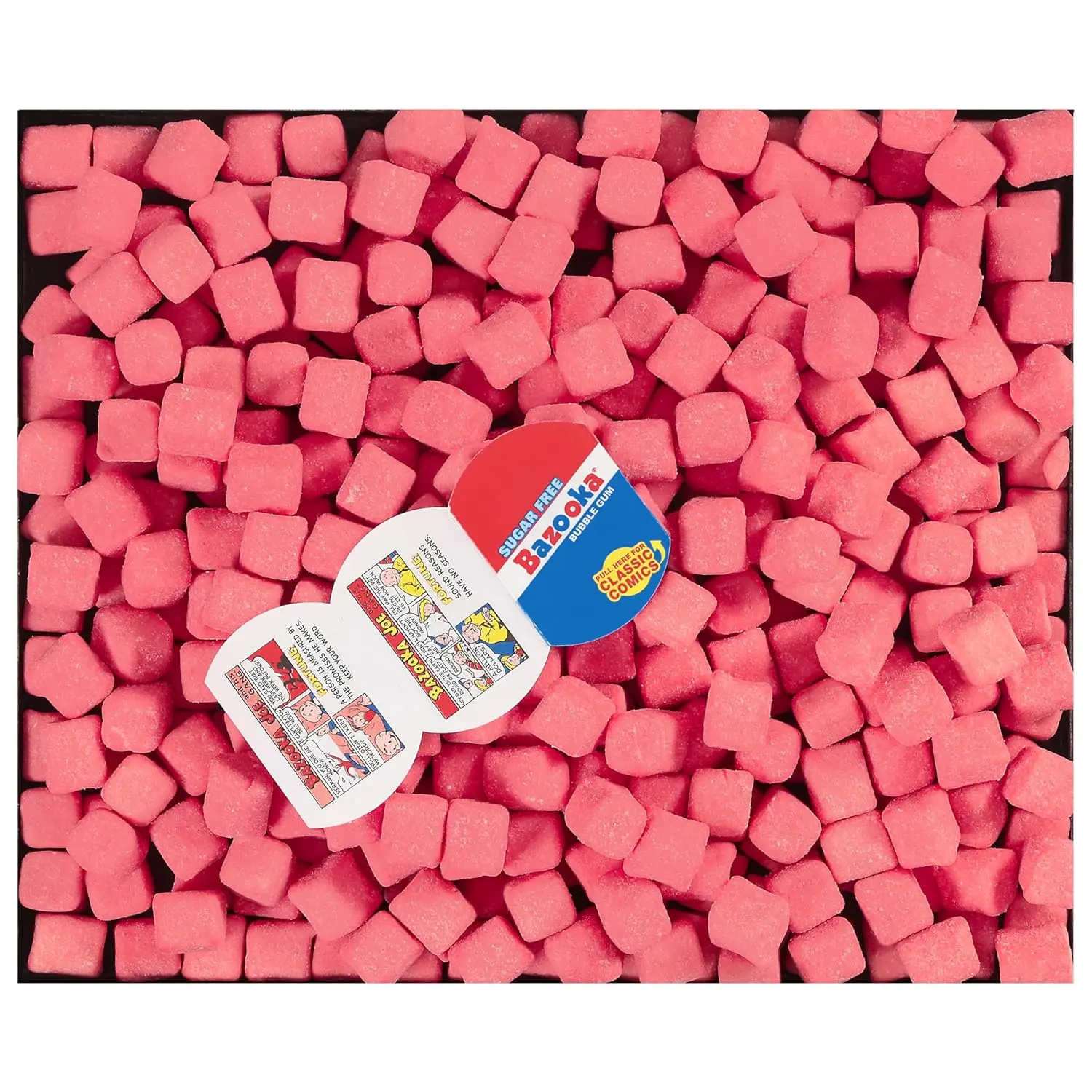 Bazooka Bubble Gum SugarFree Chewing Gum Cubes, Bulk in Resealable