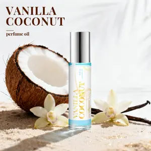10ML Vanilla Coconut Scented Rollerball Perfume Oil, Non-Toxic Liquid Fragrance for Home Leisure Office Confidence Romantic Dates, Fragrance Rollerballs