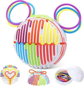 Sensory Ball Set for Toddlers Promotes Brain Development DIY Design Offers Endless Play Possibilities Quality Gifts Eye-catching Stripes with Textured Spheres STEM Toy