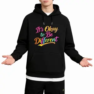 Celebrate Yourself Hoodie – It's Okay to Be Different Empowering Long Sleeve Sweatshirt