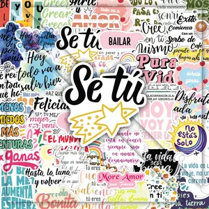 Motivational Inspirational Slogan Adhesive Sticker, 100pcs/set Creative Colorful Letter Sticker, DIY Decorative Stickers for Scrapbooking, Journaling, Gift Wrapping