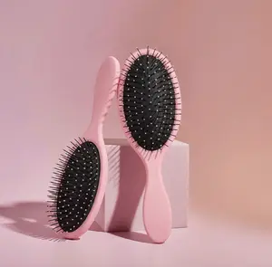 Wet Detangling Brush with Flexible Bristles for Effortless Knots Reduction and Smooth Hair in 4 Colors