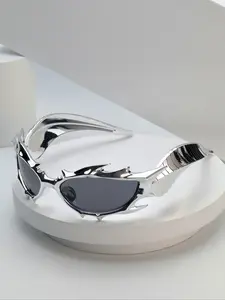 Trendsetting Decorative Glasses, Oversized Geometric Frame, Eyecare Fashion Accessory, Sporty Style, All-Season Wear, Sunglasses Frames