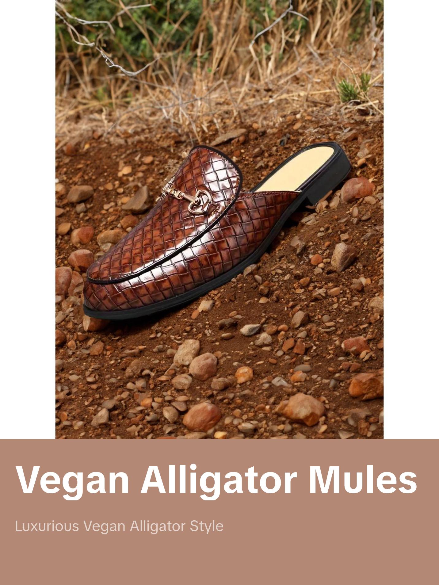 Alligator Skin Mule Shoe