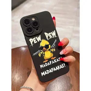 Stylish Duck TPU Shockproof Phone Case Compatible With Apple 7 8 XS XR 11 12 13 14 15 16 13PROMAX 16PROMAX 14PLUS,Personalized Gift For Men & Women