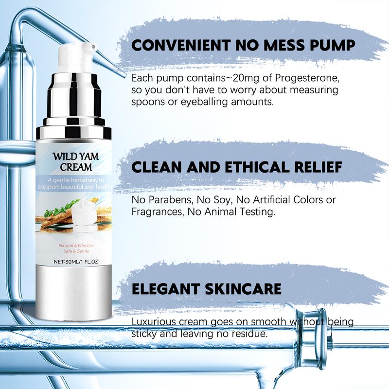 Wild Yam Cream Organic for Hormone Balance, All Natural, Promoting Perimenopause & Menopause Support for All Skin Types