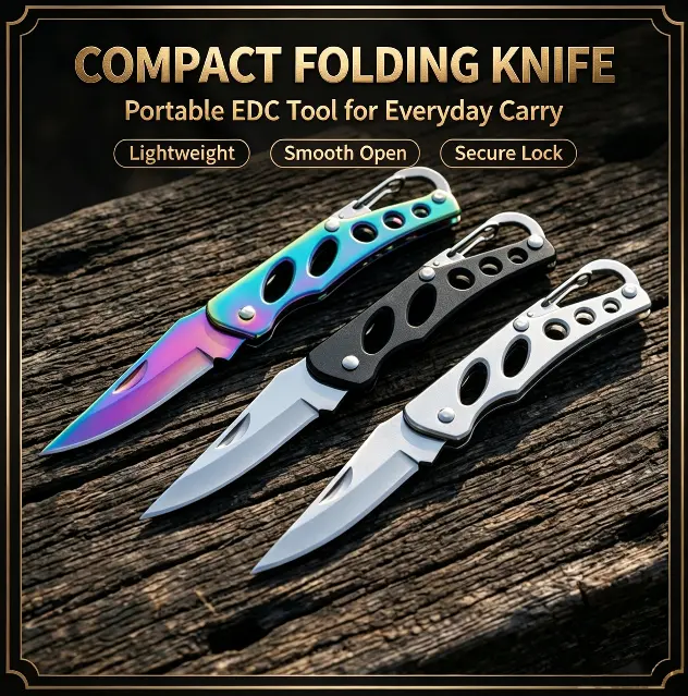Small Knife Outdoor Camping Stainless Steel Portable Key Knife Fruit Knife Tool Portable Keychain Stainless Steel Folding Fruit Knife Mini Peeling Knife