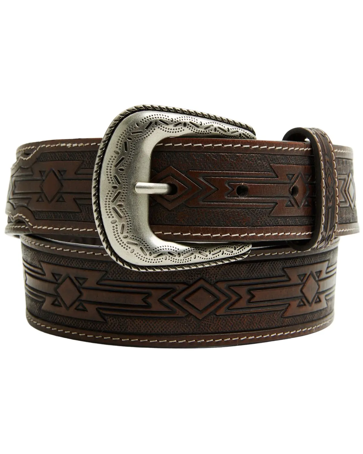 Cody James Men's Men'S Ridge Southwestern Leather Belt - Cjasu26bt7-Dkbn