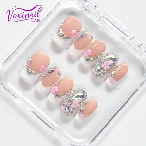 Voxinail Lab | Glimmer Goddess | Handmade Coffin Press-On Nails | Acrylic, Reusable, Long-Lasting
