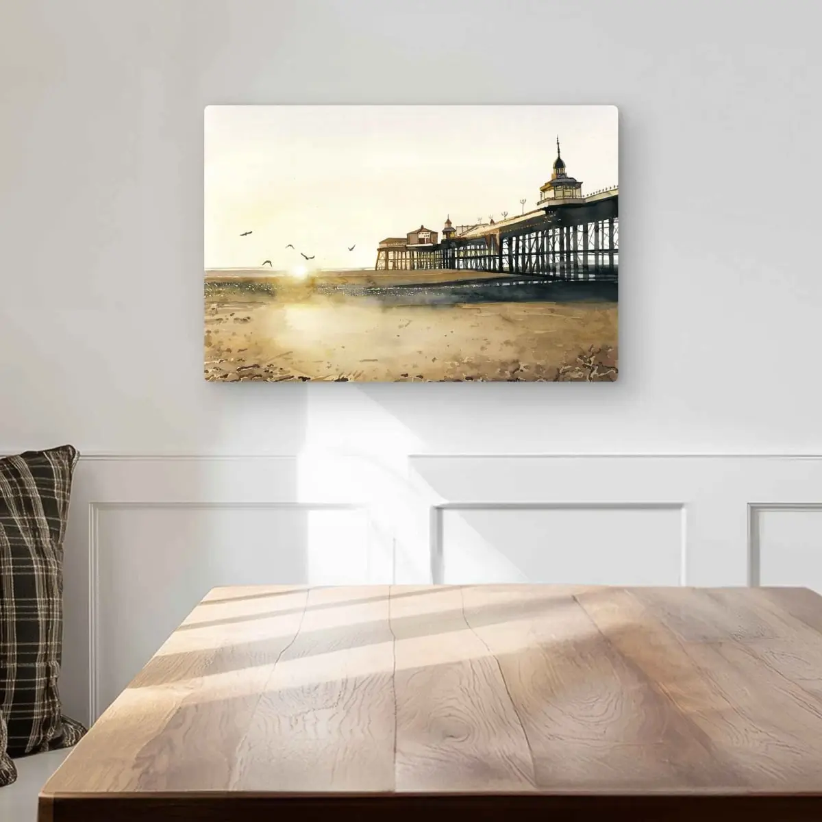 Begin Home Decor C1MP121818G4G3 12 x 18 in. Sunset at the Beach Wall Art - Marine Coastal Metal Print