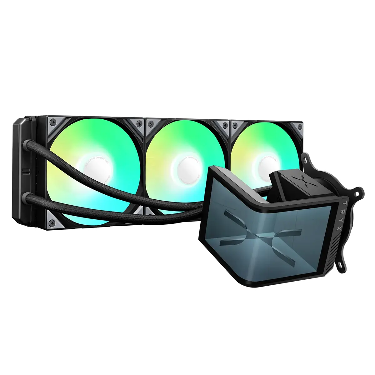 TRYX PANORAMA SE 360mm All-in-One ARGB CPU Liquid Cooler with Curved AMOLED Display