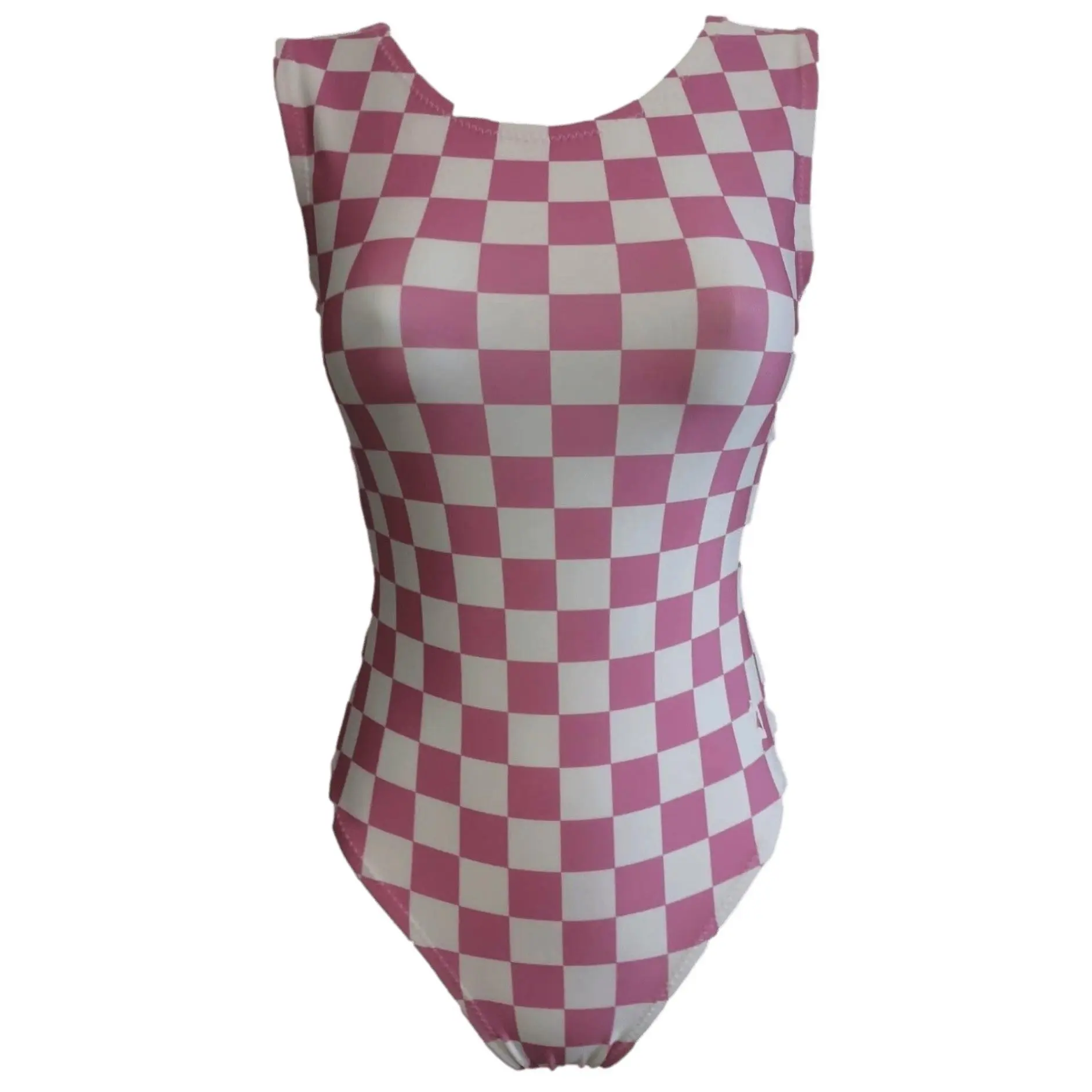 Check Me Out Leotard - Retro Checkerboard Gymnastics Leotard