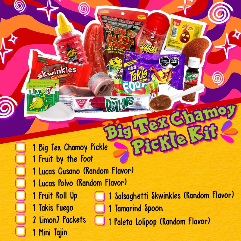 Big Tex Chamoy Pickle Kit - The Ultimate Sweet and Spicy Viral Snack Experience 1
