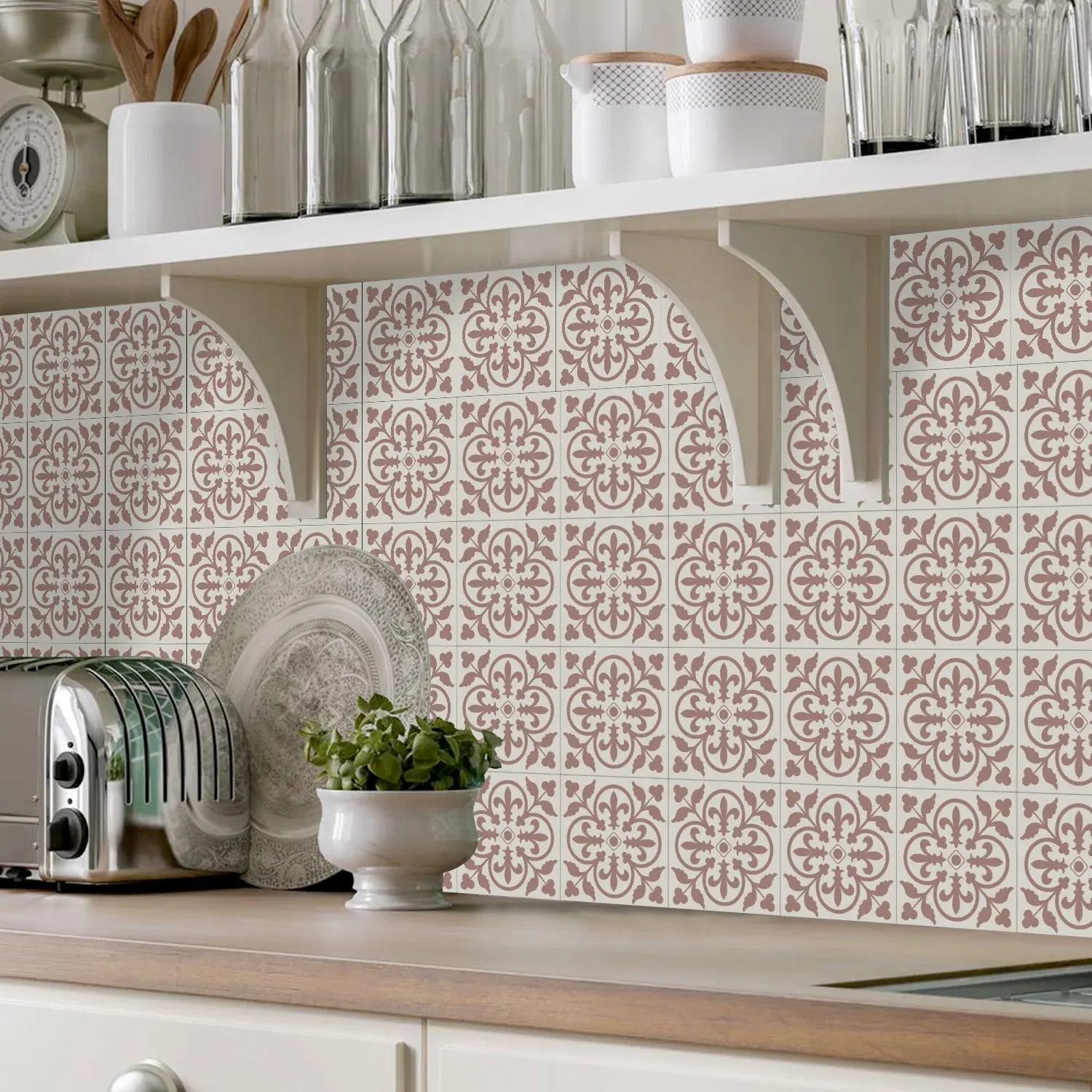 Geometric Pattern Wall Sticker, Self-adhesive Wall Decal, Decorative Sticker for Home Living Room Bedroom School Classroom Library, Ornaments
